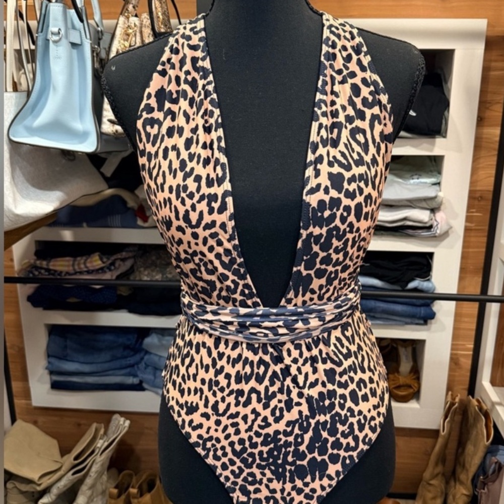 Sexy leopard one piece swim NWT
